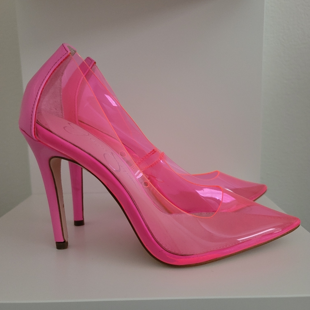 Jessica Simpson Clear Pink Pixera Pumps